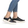 Remonte Platform Stripe Trainer - Black Gold